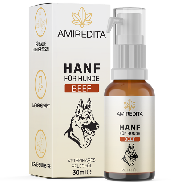 Hanföl für Hunde 5% (30ml) - Beef
