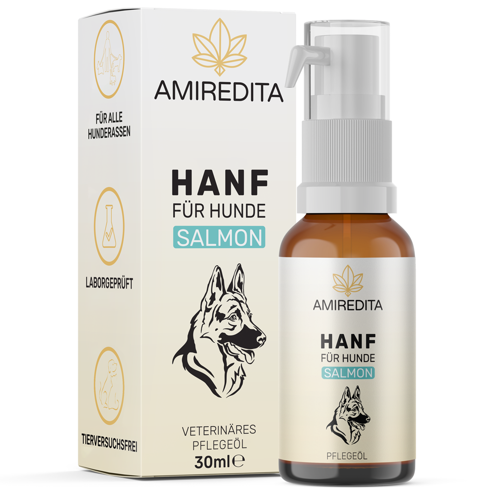 Hanföl für Hunde 5% (30ml) - Lachsaroma