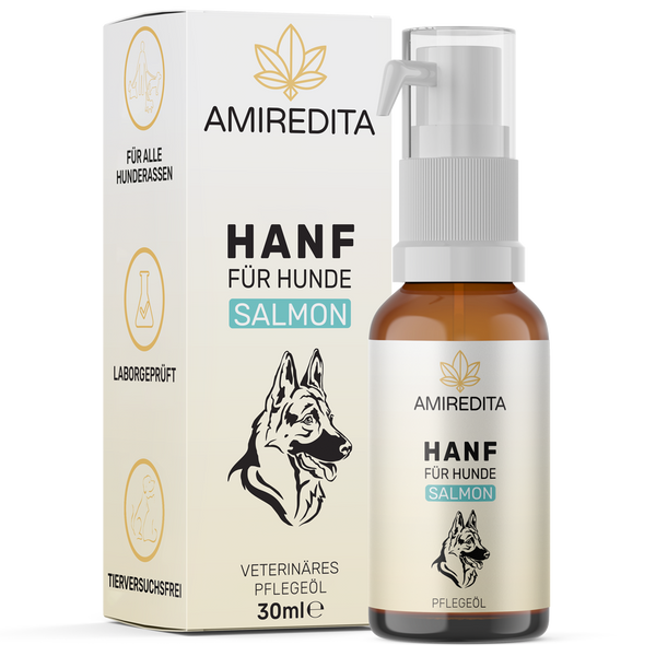 Hanföl für Hunde 5% (30ml) - Lachsaroma