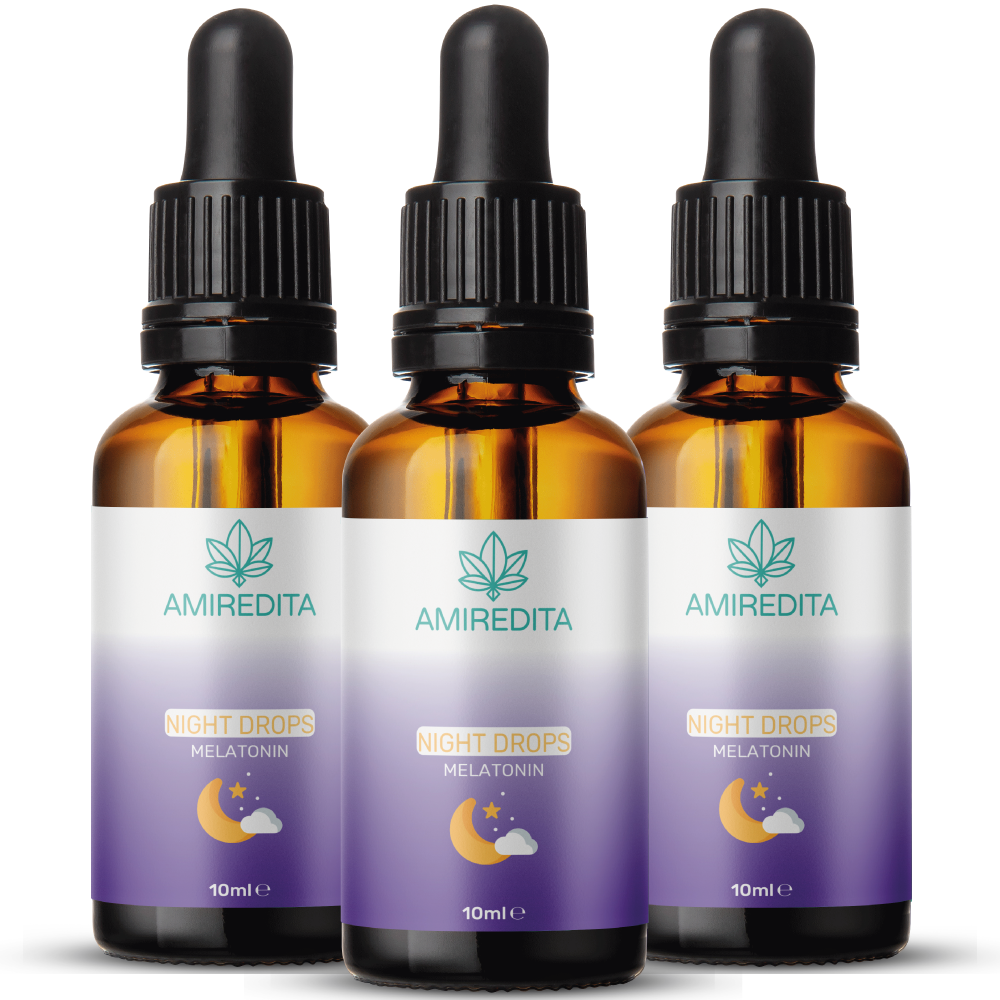 3x Premium Hemp Night Drops Melatonin