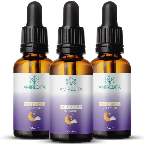 3x Premium Hemp Night Drops Melatonin